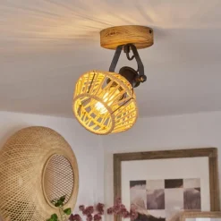 Luminaires Scandinaves-hofstein Plafonnier Auboncourt Écru, 1 lumière