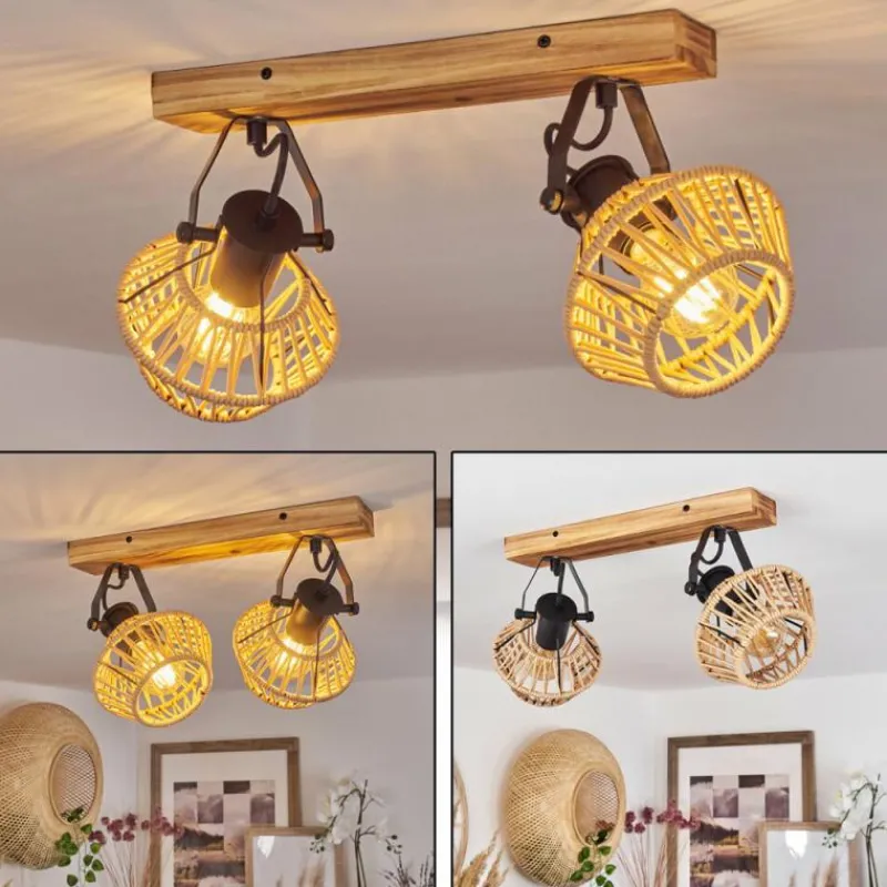 Luminaires Scandinaves-hofstein Plafonnier Auboncourt Écru, 2 lumières