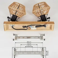 Luminaires Scandinaves-hofstein Plafonnier Auboncourt Écru, 2 lumières