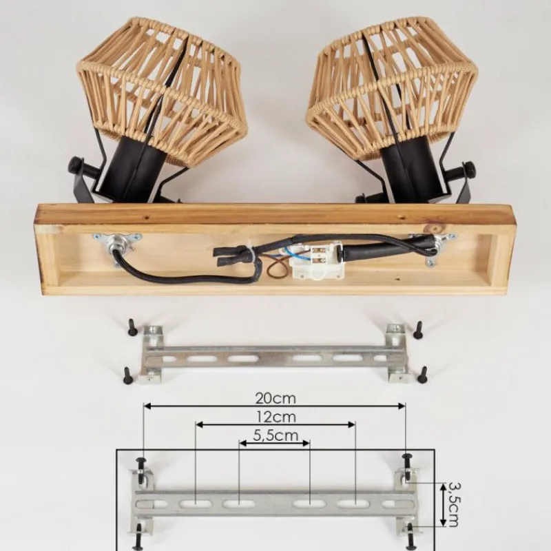 Luminaires Scandinaves-hofstein Plafonnier Auboncourt Écru, 2 lumières