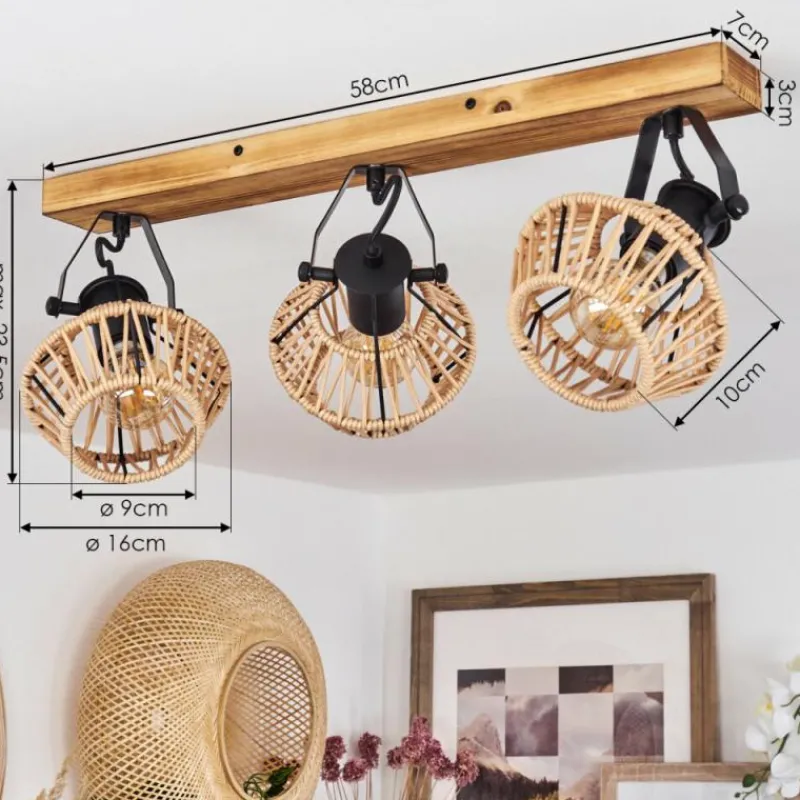 Luminaires Scandinaves-hofstein Plafonnier Auboncourt Écru, 3 lumières