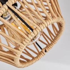 Style Boho-Chic-hofstein Plafonnier Auboncourt Écru, 4 lumières