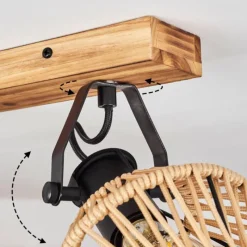 Style Boho-Chic-hofstein Plafonnier Auboncourt Écru, 4 lumières