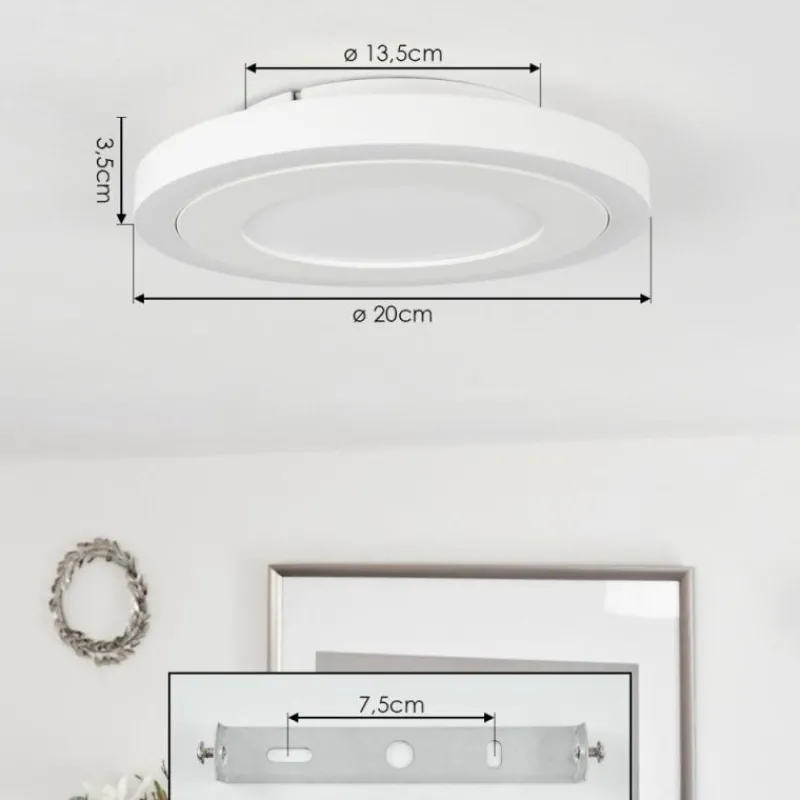 hofstein Plafonnier Audrieu LED Blanc, 2 lumières