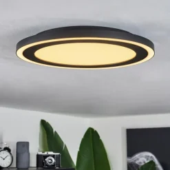 hofstein Plafonnier Audrieu LED Noir, 2 lumières