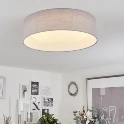 Lampes En Tissu-hofstein Plafonnier Aveledo Blanc, 1 lumière