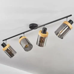 Luminaires Scandinaves-hofstein Plafonnier Azinhalinho Chrome, Noir, 4 lumières