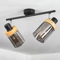Luminaires Scandinaves-hofstein Plafonnier Azinhalinho Chrome, Noir, 2 lumières