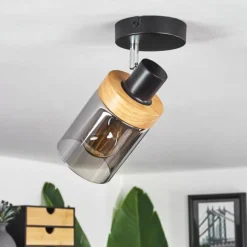 Luminaires Scandinaves-hofstein Plafonnier Azinhalinho Chrome, Noir, 1 lumière