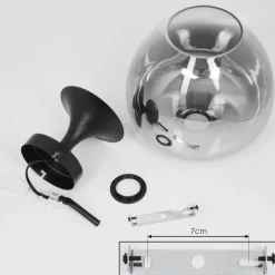 Suspension Verre Fumé-hofstein Plafonnier Azurara Clair, Fumé, 1 lumière