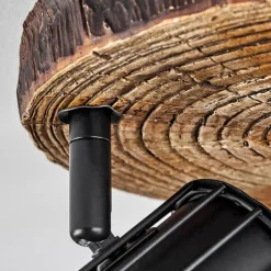 Lampes Vintages & Rétros-hofstein Plafonnier Bardhaman Brun, Couleur bois, Noir, 3 lumières