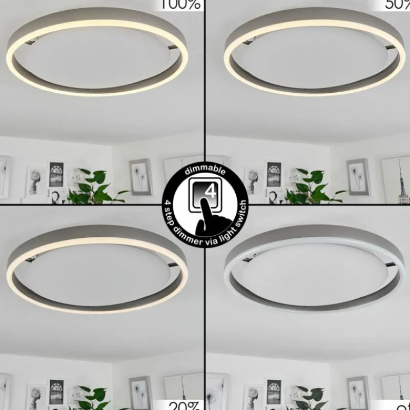 hofstein Plafonnier Barril LED Aluminium, 1 lumière