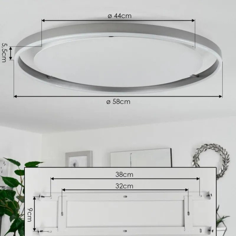 hofstein Plafonnier Barril LED Blanc, 1 lumière