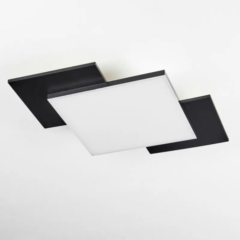 hofstein Plafonnier Barullu LED Bois clair, Noir, Blanc, 1 lumière