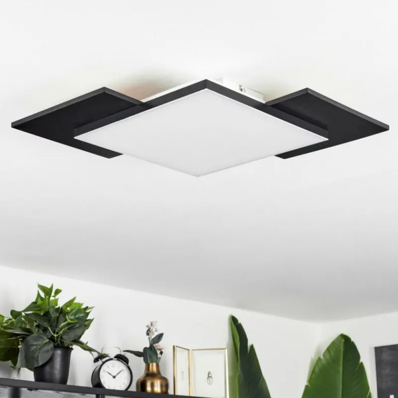 hofstein Plafonnier Barullu LED Bois clair, Noir, Blanc, 1 lumière