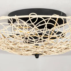 Luminaires Scandinaves-hofstein Plafonnier Battenans Écru, 2 lumières