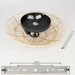 Luminaires Scandinaves-hofstein Plafonnier Battenans Écru, 2 lumières