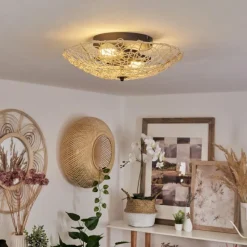 Luminaires Scandinaves-hofstein Plafonnier Battenans Écru, 2 lumières