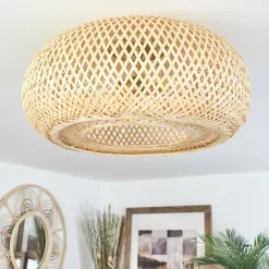 Luminaires Scandinaves-hofstein Plafonnier Bauro Écru, 2 lumières