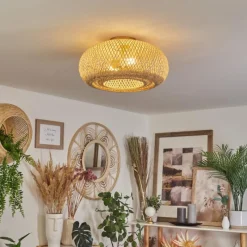 Luminaires Scandinaves-hofstein Plafonnier Bauro Écru, 2 lumières