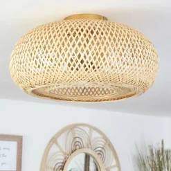 Luminaires Scandinaves-hofstein Plafonnier Bauro Écru, 2 lumières