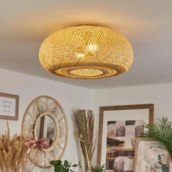 Luminaires Scandinaves-hofstein Plafonnier Bauro Écru, 2 lumières