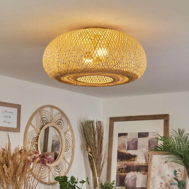 Luminaires Scandinaves-hofstein Plafonnier Bauro Écru, 2 lumières