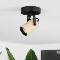 hofstein Plafonnier Beleco Écru, Noir, 1 lumière