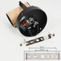 hofstein Plafonnier Beleco Écru, Noir, 1 lumière