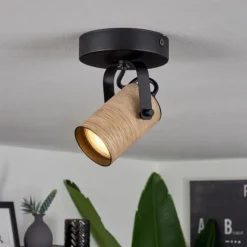 hofstein Plafonnier Beleco Écru, Noir, 1 lumière