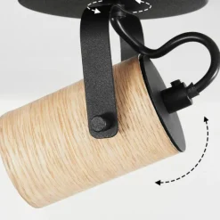 hofstein Plafonnier Beleco Écru, Noir, 2 lumières