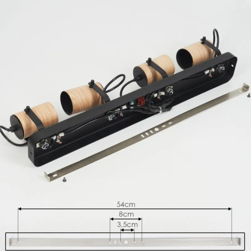 hofstein Plafonnier Beleco Écru, Noir, 4 lumières