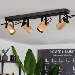 hofstein Plafonnier Beleco Écru, Noir, 4 lumières