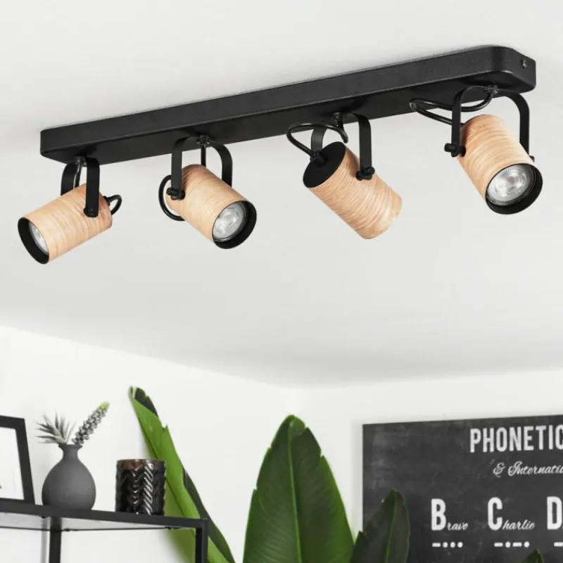 hofstein Plafonnier Beleco Écru, Noir, 4 lumières