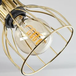 Lampes Industrielles-hofstein Plafonnier Bitterroot Noir, 1 lumière