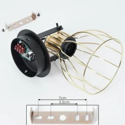 Lampes Industrielles-hofstein Plafonnier Bitterroot Noir, 1 lumière