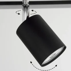 hofstein Plafonnier Boim LED Noir, 3 lumières