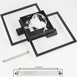 hofstein Plafonnier Boim LED Noir, 3 lumières
