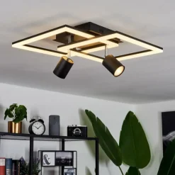 hofstein Plafonnier Boim LED Noir, 3 lumières
