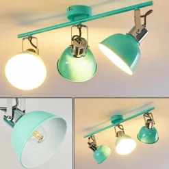 Luminaires Scandinaves-hofstein Plafonnier Borik Bleu, 3 lumières