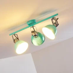 Luminaires Scandinaves-hofstein Plafonnier Borik Bleu, 3 lumières