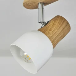 Luminaires Scandinaves-hofstein Plafonnier Breuvannes Chrome, Écru, 4 lumières