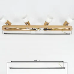 Luminaires Scandinaves-hofstein Plafonnier Breuvannes Chrome, Écru, 4 lumières