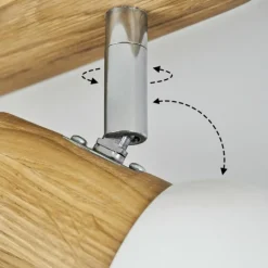 Luminaires Scandinaves-hofstein Plafonnier Breuvannes Chrome, Écru, 4 lumières