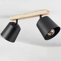 Luminaires Scandinaves-hofstein Plafonnier Caetanos Bois clair, 2 lumières