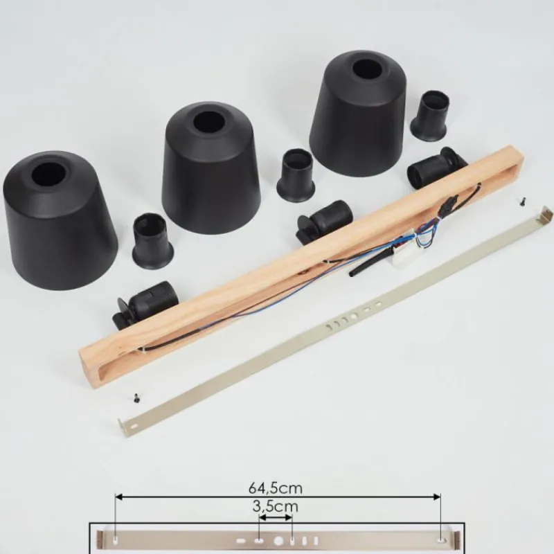 Luminaires Scandinaves-hofstein Plafonnier Caetanos Bois clair, 3 lumières