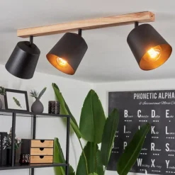 Luminaires Scandinaves-hofstein Plafonnier Caetanos Bois clair, 3 lumières