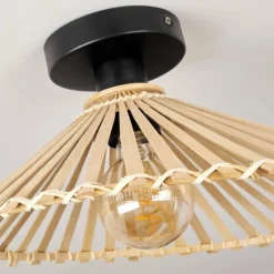 Style Boho-Chic-hofstein Plafonnier Callide Noir, 1 lumière