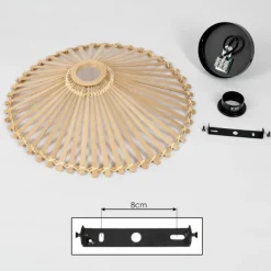 Style Boho-Chic-hofstein Plafonnier Callide Noir, 1 lumière