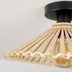 Style Boho-Chic-hofstein Plafonnier Callide Noir, 1 lumière